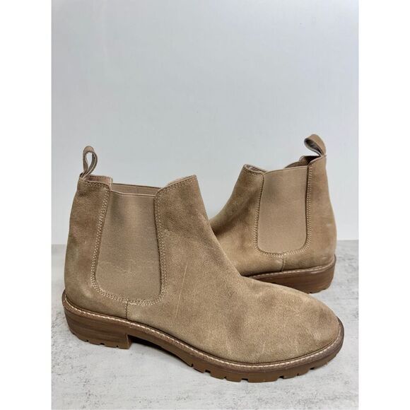 Steve Madden Chelsea Boots Size 10 Tan Suede Block Heel - Picture 4 of 9